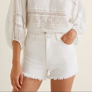 White Denim Shorts